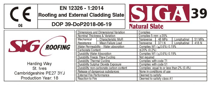 SIGA Natural Slate Crate Label